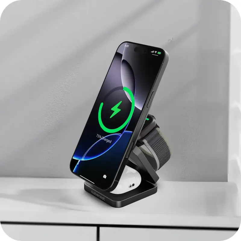 Qi2.2 Încărcător MagSafe pliabil 3 în 1