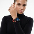 Curea Premium pentru Apple Watch Sport Negru/Portocaliu