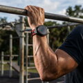 Curea Premium pentru Apple Watch Sport Negru/Portocaliu