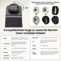 Cubenest Qi2.2 Încărcător magnetic wireless 3 în 1 SQ314 Pro Garmin Watch