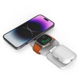 Cubenest Încărcător pliabil magnetic wireless 3 în 1 E310 alb
