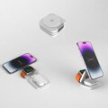 Cubenest Qi2 Încărcător pliabil magnetic wireless 3 în 1 EQ310 alb