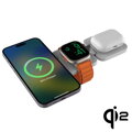 Cubenest Qi2 Încărcător pliabil magnetic wireless 3 în 1 EQ310 alb