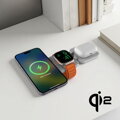 Cubenest Qi2 Încărcător pliabil magnetic wireless 3 în 1 EQ310 alb