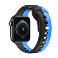 Curea Premium pentru Apple Watch Sport Negru/Albastru