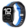 Curea Premium pentru Apple Watch Sport Negru/Albastru