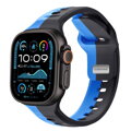 Curea Premium pentru Apple Watch Sport Negru/Albastru