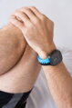 Curea Premium pentru Apple Watch Sport Negru/Albastru