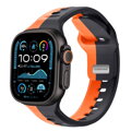 Curea Premium pentru Apple Watch Sport Negru/Portocaliu
