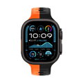 Curea Premium pentru Apple Watch Sport Negru/Portocaliu