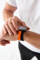 Curea Premium pentru Apple Watch Sport Negru/Portocaliu