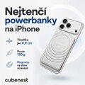Cubenest Qi2 Baterie externă SlimDual 5000 mAh SQ1B3D argintiu
