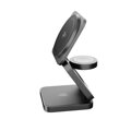 Cubenest Qi2 Încărcător pliabil magnetic wireless 3 în 1 SQ312 Pro negru