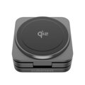 Cubenest Qi2 Încărcător pliabil magnetic wireless 3 în 1 SQ312 Pro negru