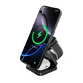 Cubenest Qi2 Încărcător pliabil magnetic wireless 3 în 1 SQ312 Pro negru