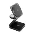 Cubenest Qi2 Încărcător pliabil magnetic wireless 3 în 1 SQ312 Pro negru