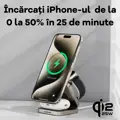 Cubenest Qi2.2 Încărcător pliabil magnetic wireless 3 în 1 SQ312 Pro titan