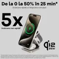 Cubenest Qi2.2 Încărcător pliabil magnetic wireless 3 în 1 SQ312 Pro titan