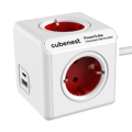 Cubenest PowerCube Extended USB A+C PD 20 W 1,5 m roșu
