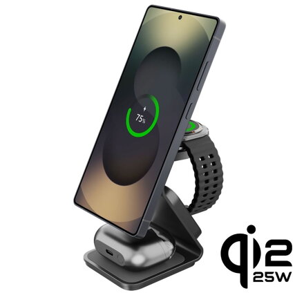 Cubenest Qi2.2 Încărcător magnetic wireless 3 în 1 SQS314 Pro Samsung Watch