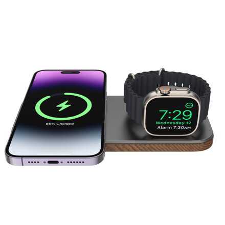 Cubenest Încărcător magnetic wireless 2 în1 K200 gri