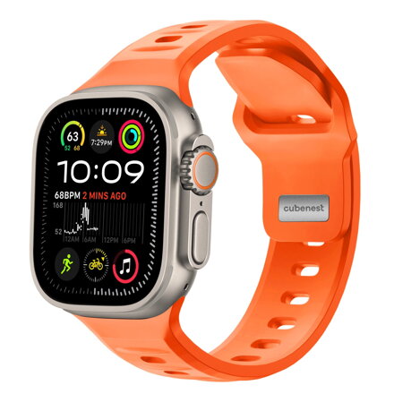 Curea Premium pentru Apple Watch Sport Portocaliu