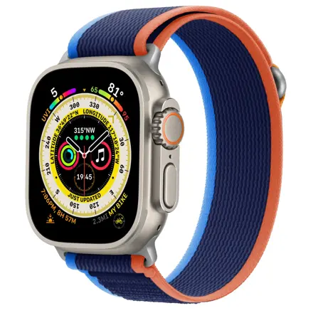 Curea pentru Apple Watch Trail Loop Albastru/Portocaliu