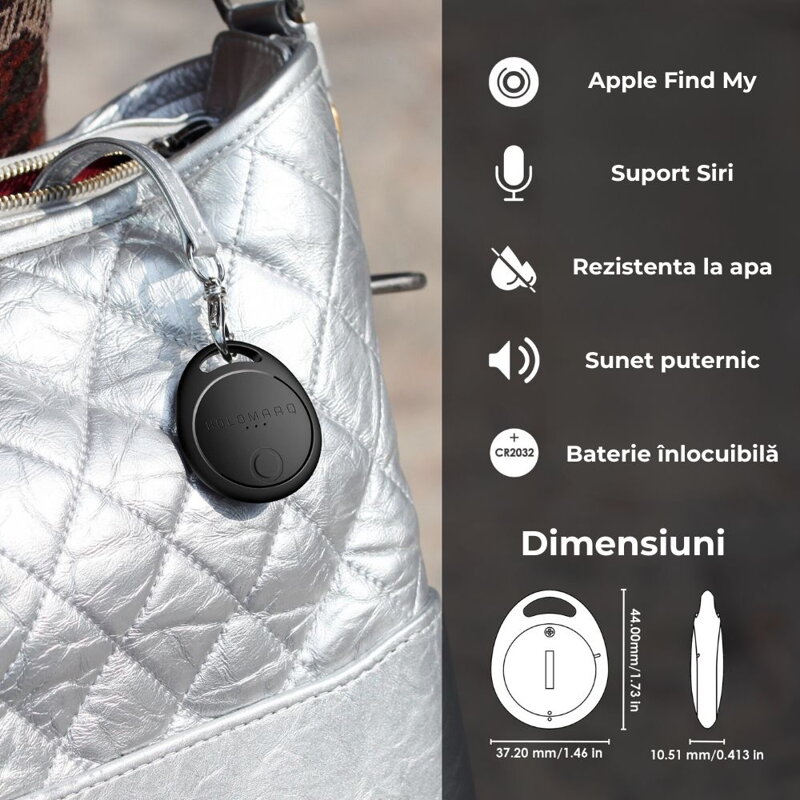 Locator HoloTag cu suport Apple Find My 4 buc.