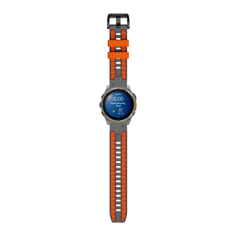 Curea Premium pentru Apple Watch Sport Negru/Portocaliu