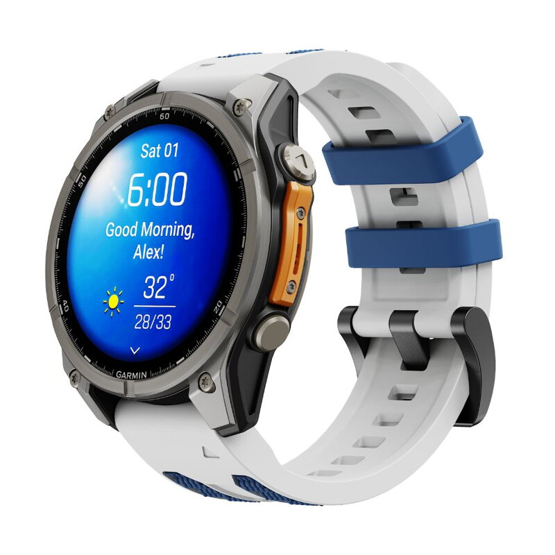 Curea Premium pentru Apple Watch Sport Negru/Portocaliu