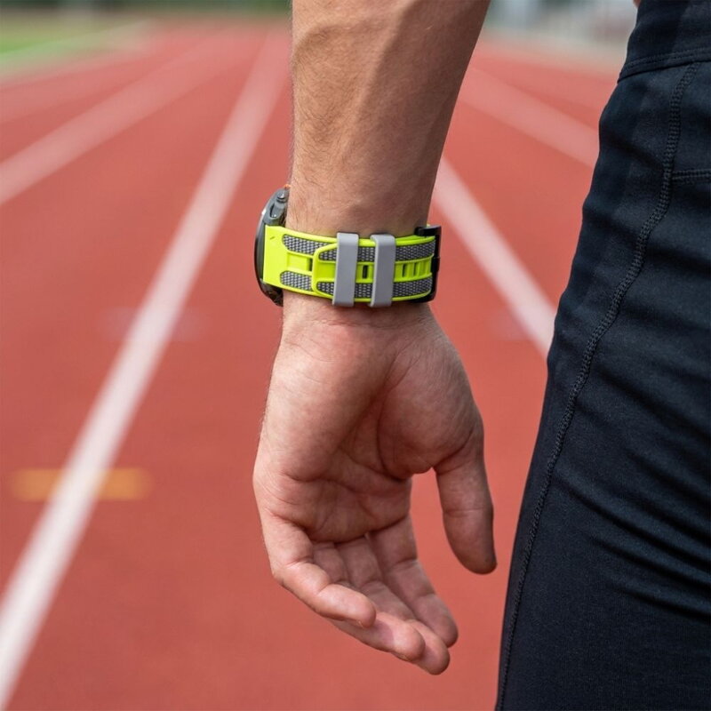 Curea Premium pentru Apple Watch Sport Negru/Portocaliu