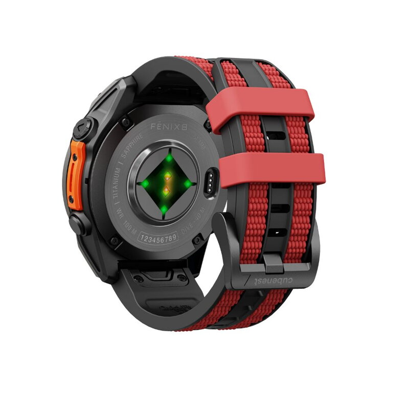 Curea Premium pentru Apple Watch Sport Negru/Portocaliu