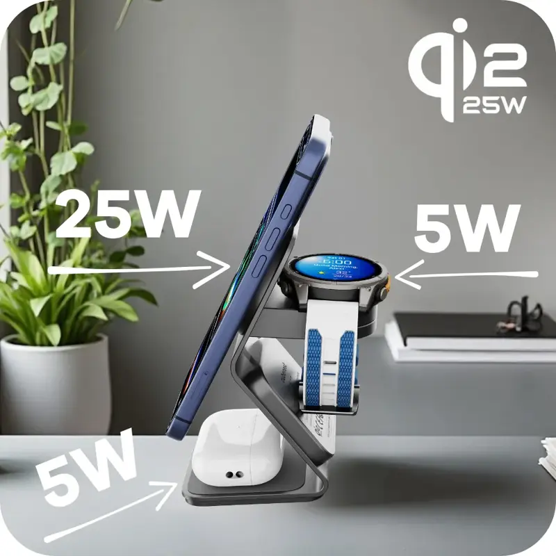 Qi2.2 Încărcător wireless Garmin 3 în 1 Qi2.2 Încărcător wireless Garmin 3 în 1