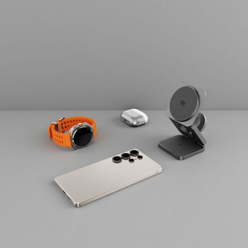 Cubenest Qi2.2 Încărcător pliabil magnetic wireless 3 în 1 SQS312 Pro Samsung Watch