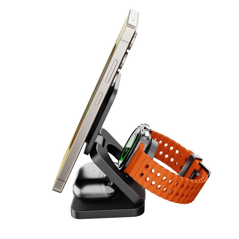 Cubenest Qi2.2 Încărcător pliabil magnetic wireless 3 în 1 SQS312 Pro Samsung Watch