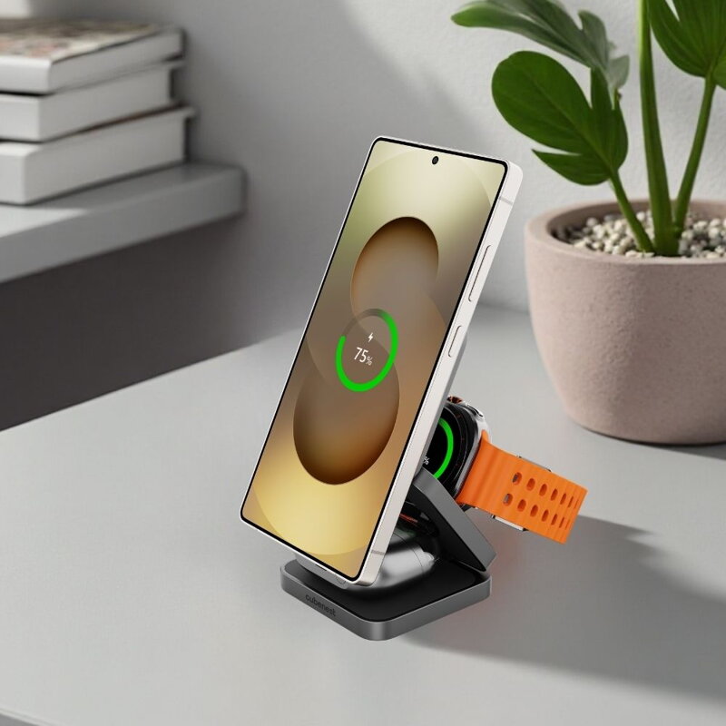 Cubenest Qi2.2 Încărcător pliabil magnetic wireless 3 în 1 SQS312 Pro Samsung Watch