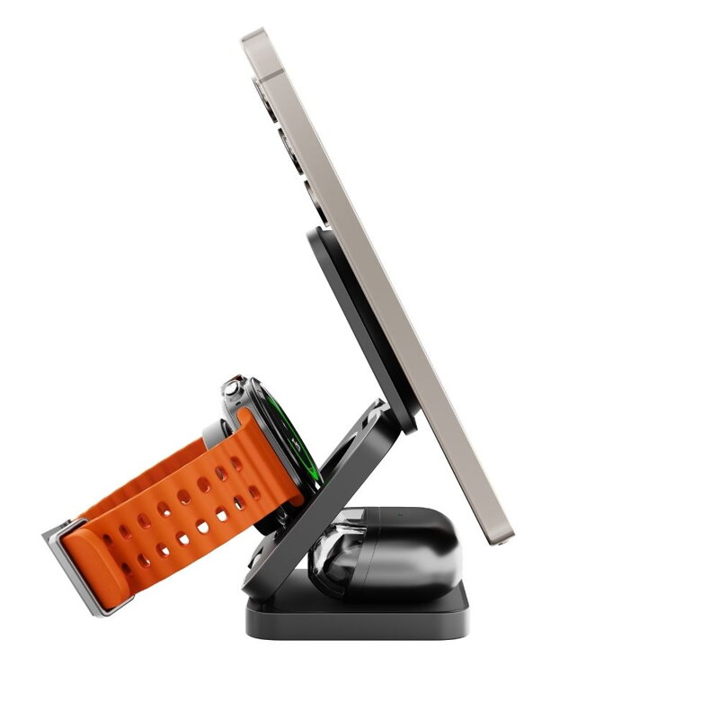 Cubenest Qi2.2 Încărcător pliabil magnetic wireless 3 în 1 SQS312 Pro Samsung Watch