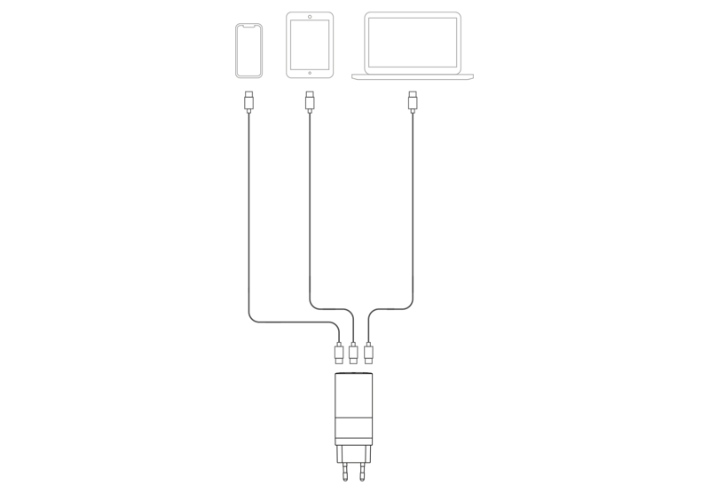 Cubenest GaN Încărcător rețea 65W S3D0 alb