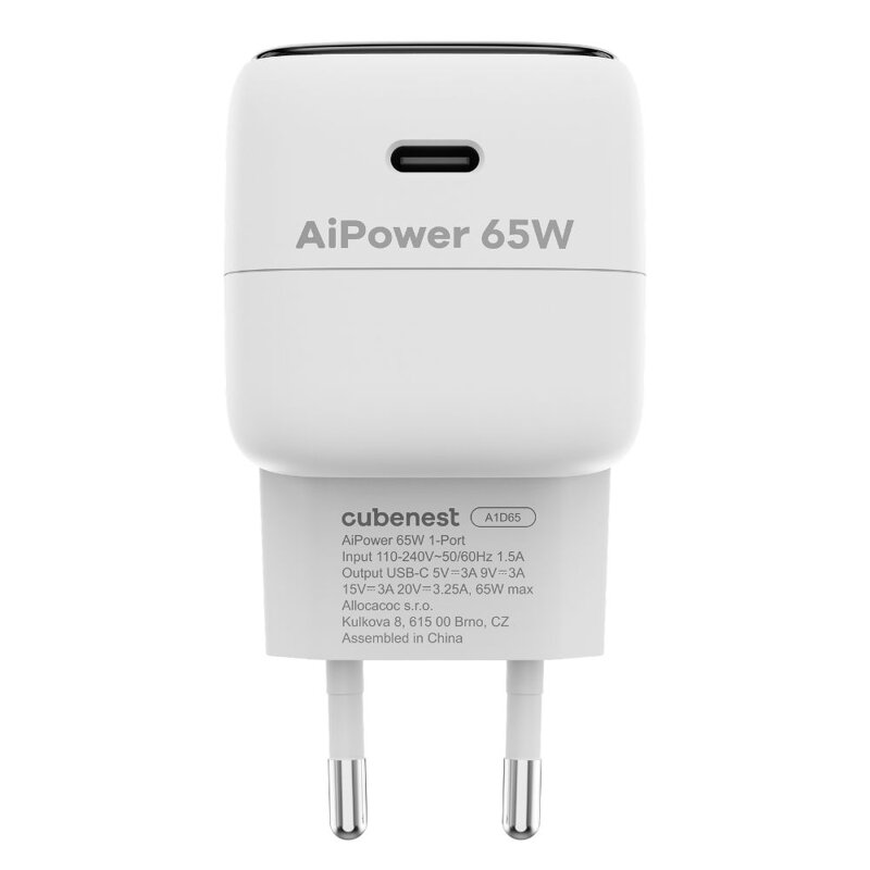 Cubenest AI PD GaN Nano Încărcător USB-C 65W A1D65