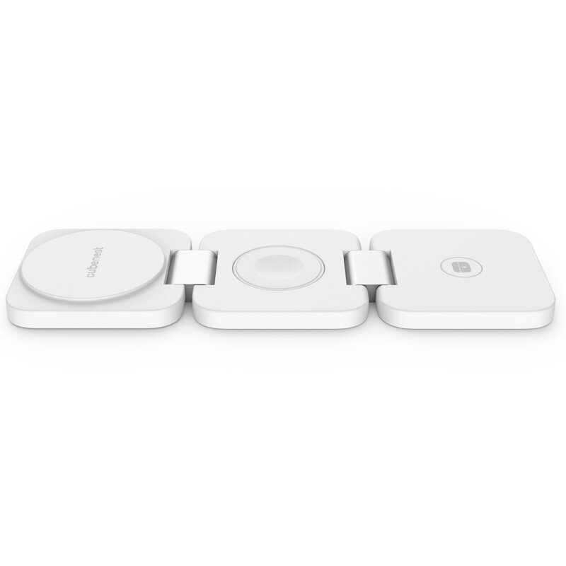 Cubenest Încărcător pliabil magnetic wireless 3 în 1 E310 alb