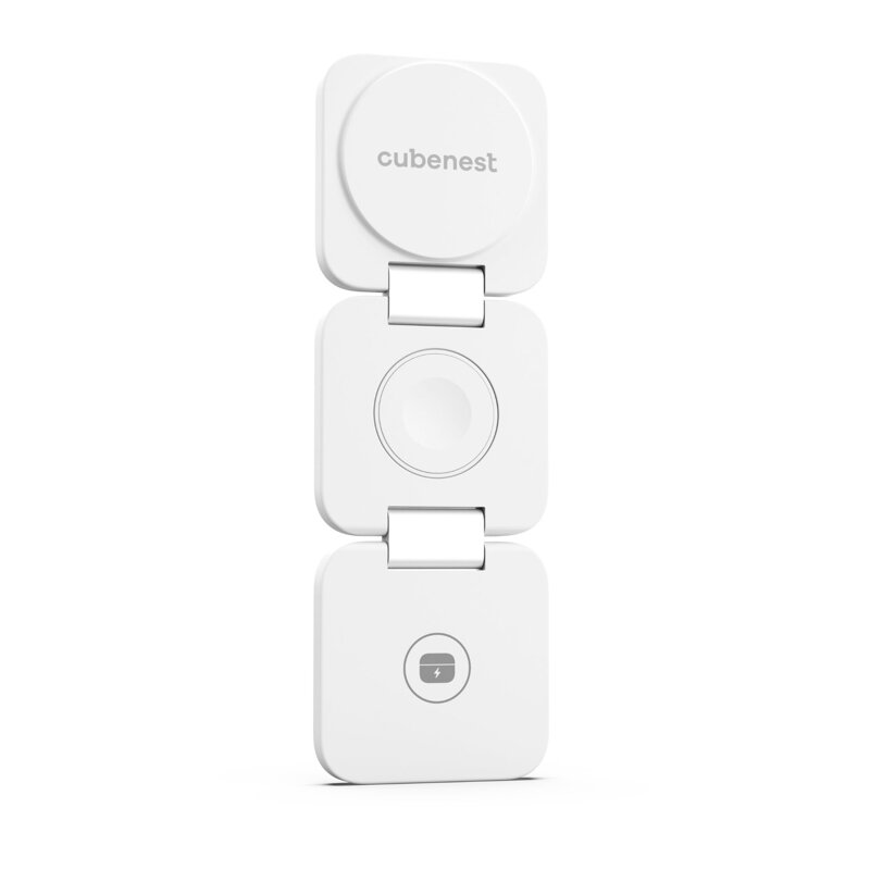 Cubenest Încărcător pliabil magnetic wireless 3 în 1 E310 alb