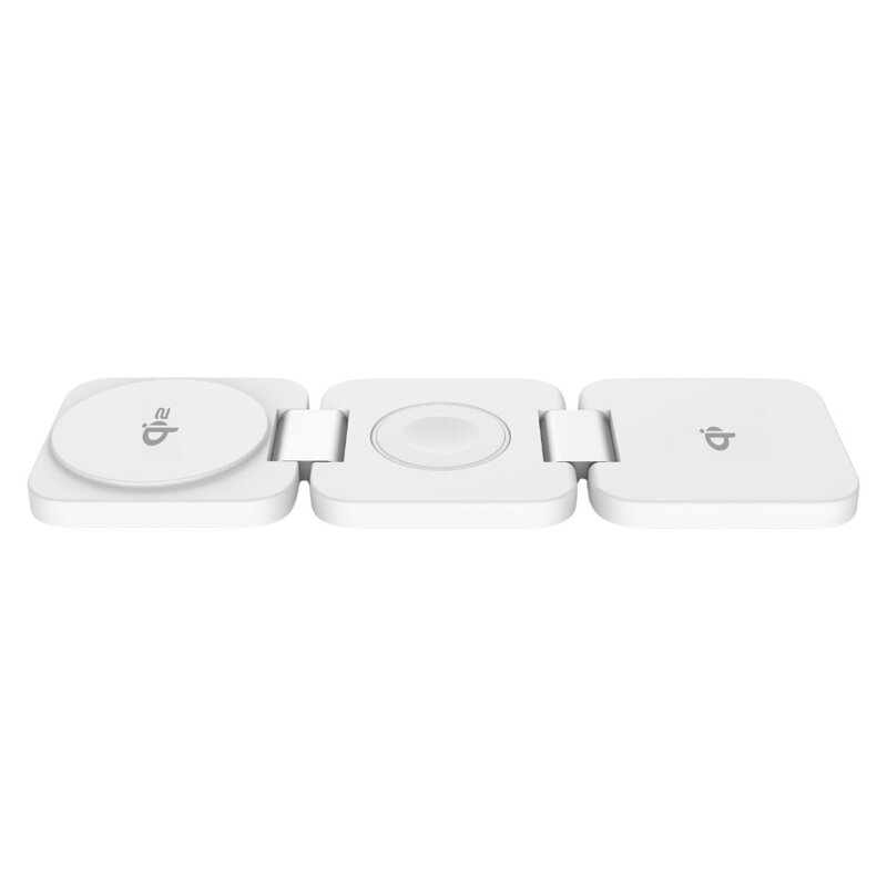 Cubenest Qi2 Încărcător pliabil magnetic wireless 3 în 1 EQ310 alb