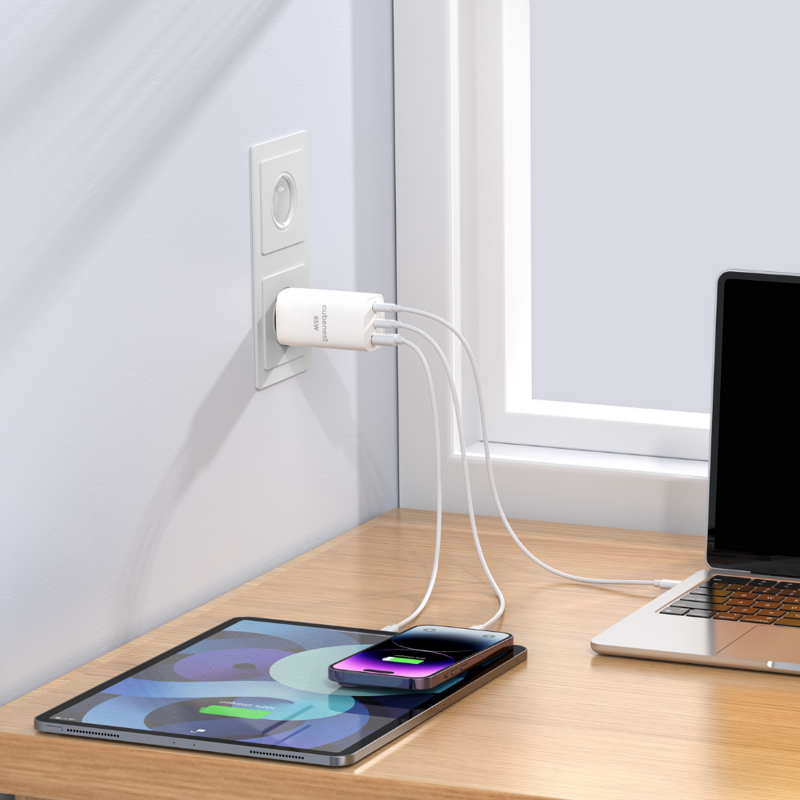 Cubenest GaN Încărcător rețea 65W S3D0 alb