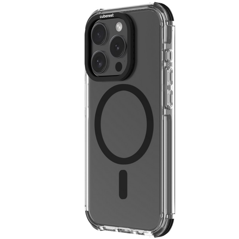Cubenest Husă pentru iPhone 15 Pro MagPro Strong Guard negru