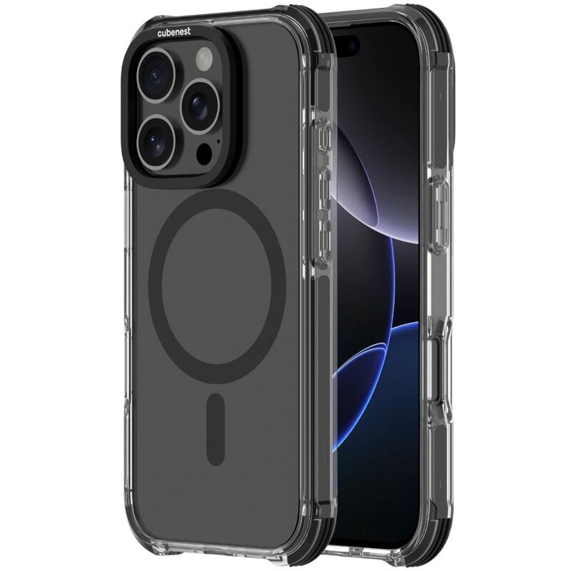 Cubenest Husă pentru iPhone 16 Pro MagPro Strong Guard negru