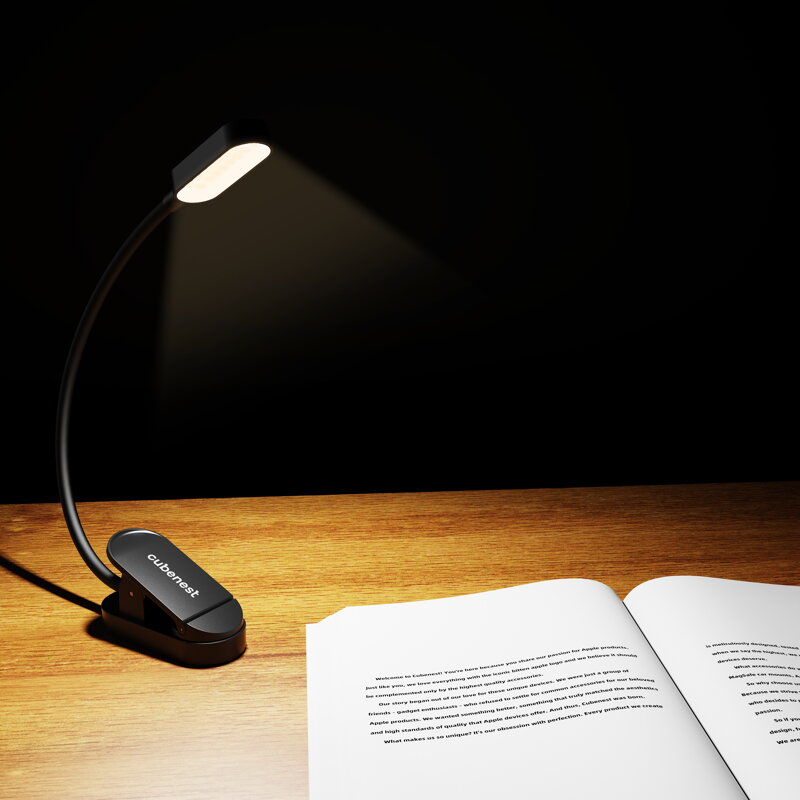 Cubenest Lampă LED cu clip LTW02 negru