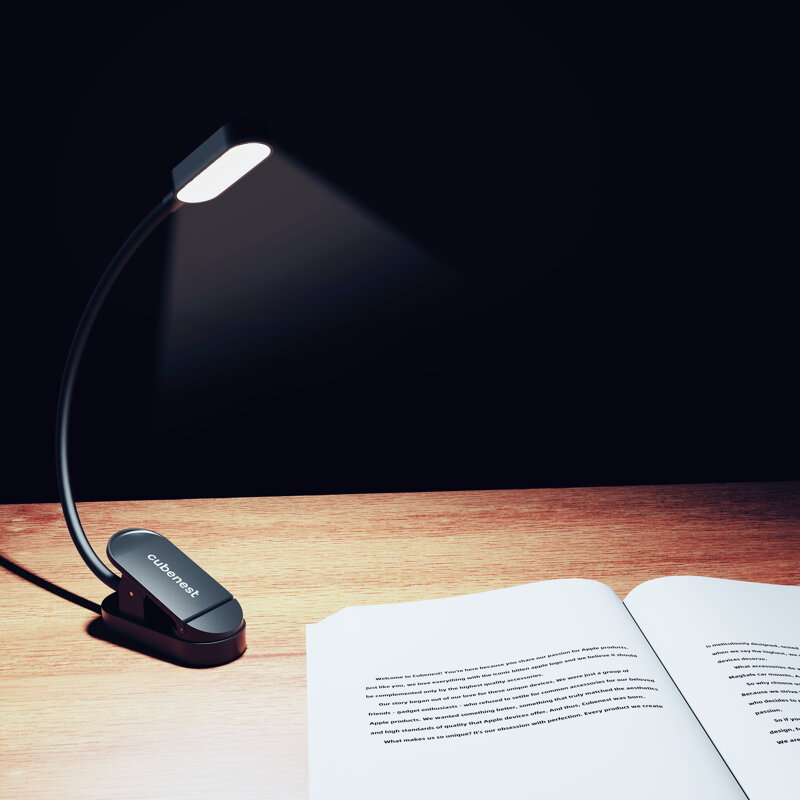 Cubenest Lampă LED cu clip LTW02 negru