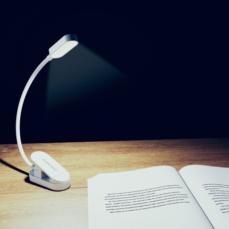 Cubenest Lampă LED cu clip LTW02 alb