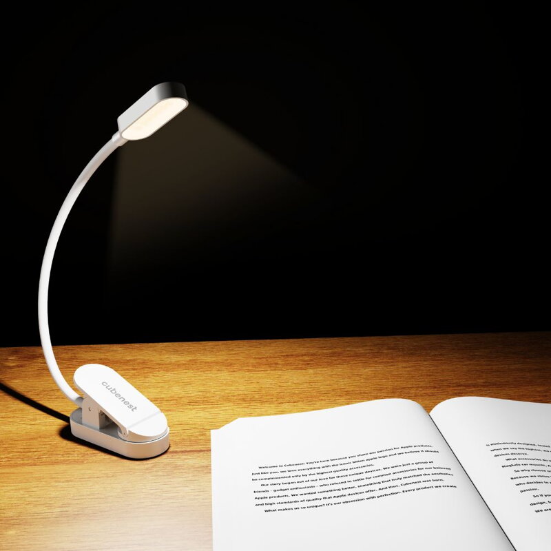 Cubenest Lampă LED cu clip LTW02 alb