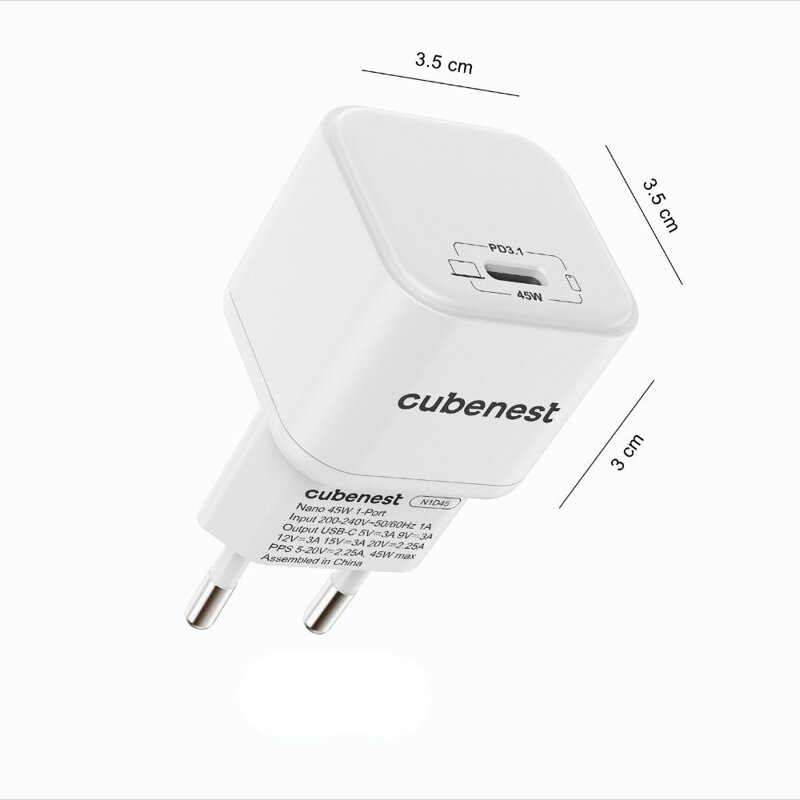 Cubenest PD GaN Nano Încărcător USB-C 45W N1D45